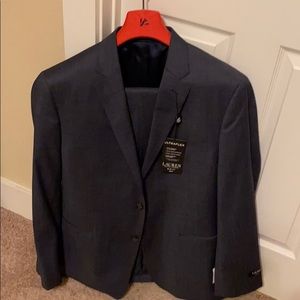 Men’s Ralph Lauren blue/gray suit 46R 40W slim fit